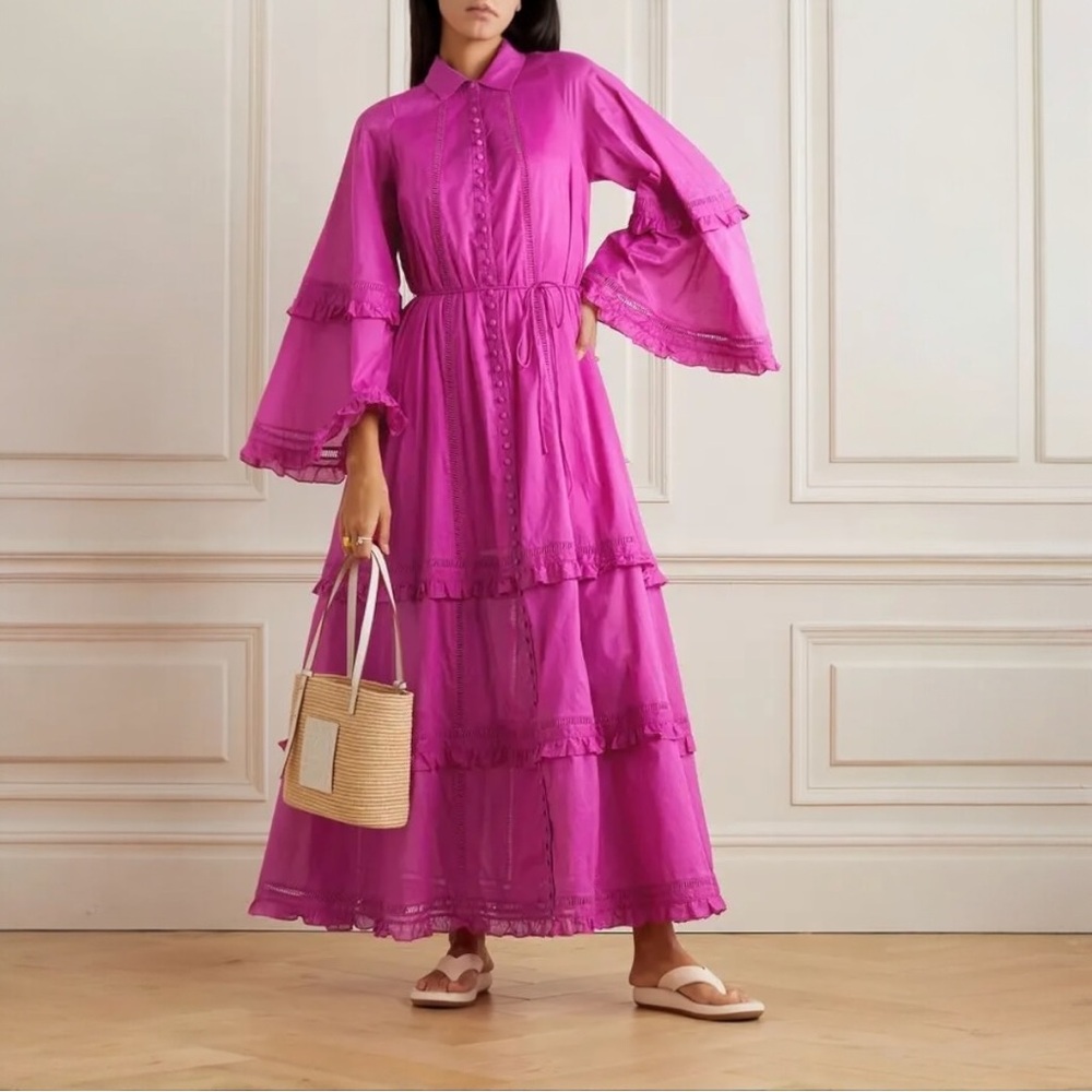 JOSLIN Diane Poplin Cotton Maxi Dress